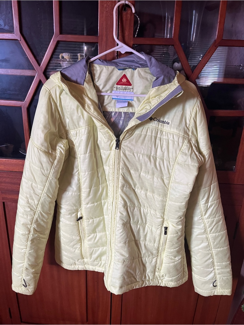 Columbia Women's Yellow Insulated Hooded Jacket